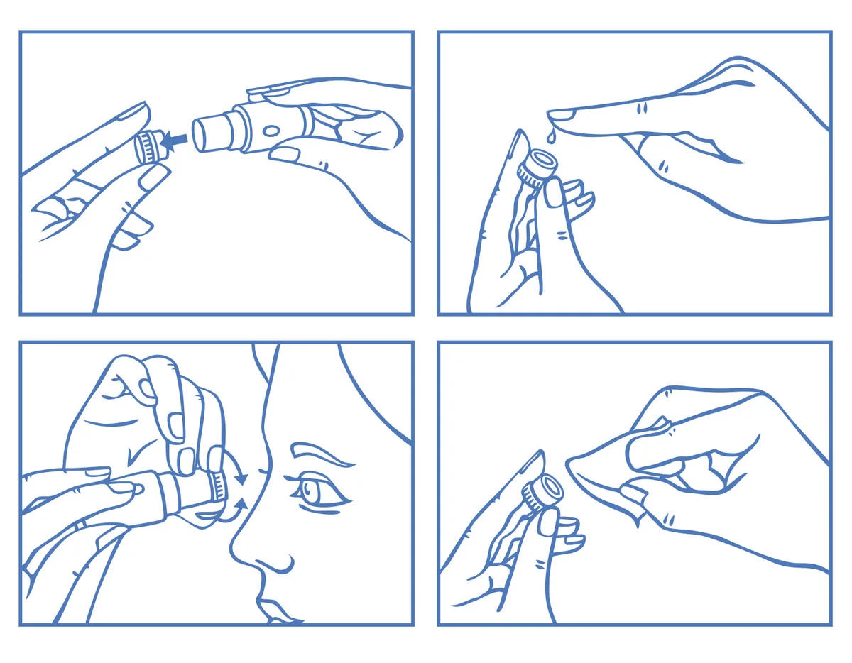 Illustration von Jenne Baule-Prinz: Anwendungspiktogramme Fertility Tester für Lucas Clarke