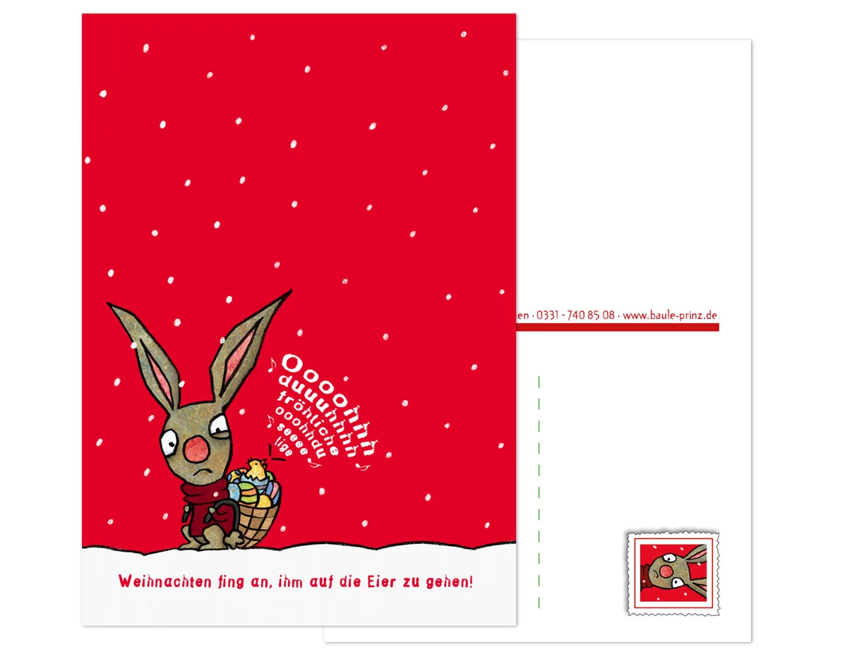 Illustration von Jenne Baule-Prinz: Osterkarte, Eigenwerbung