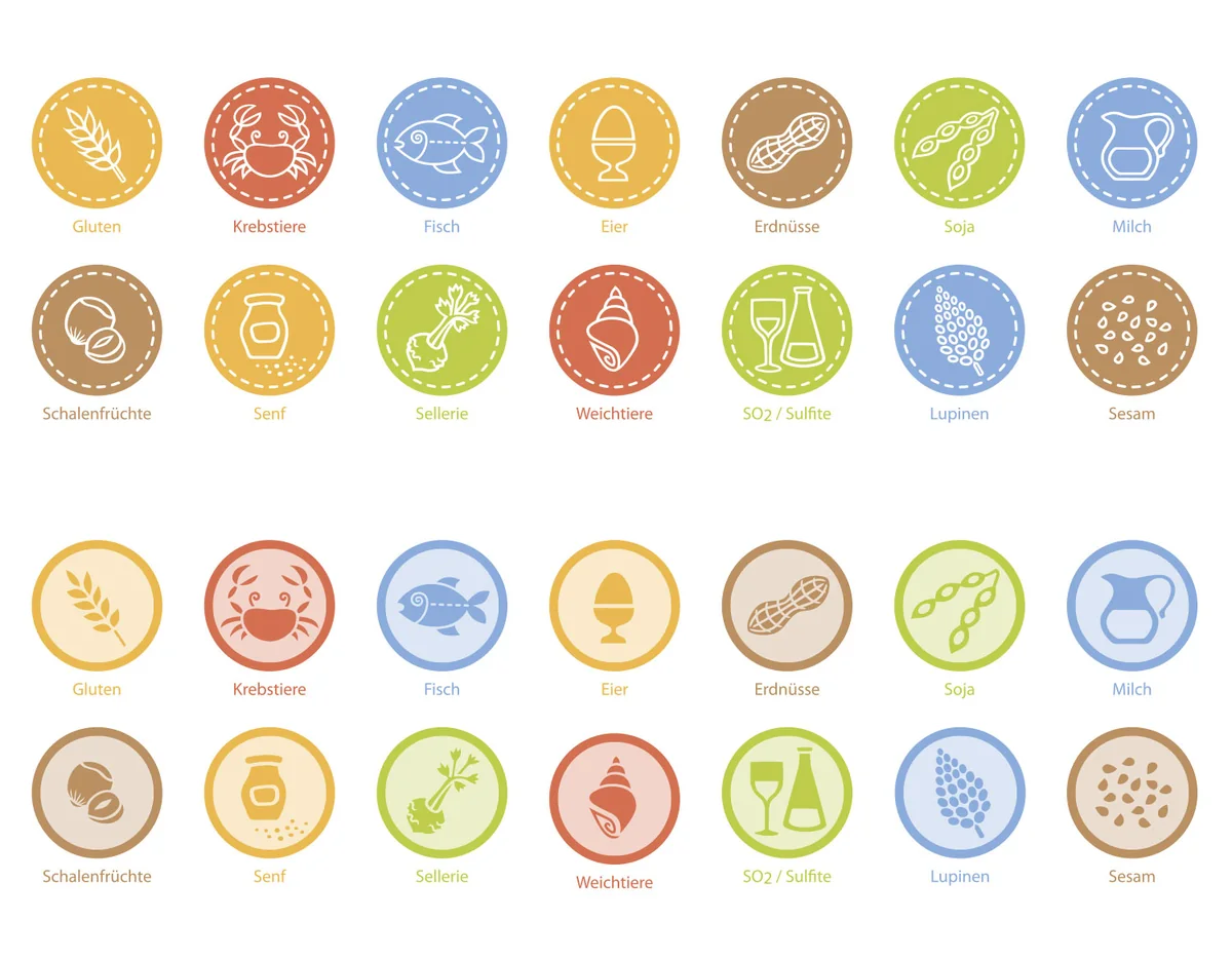 Illustration von Jenne Baule-Prinz: Piktogramme Allergene, iStock