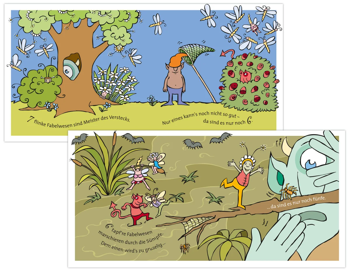 Illustration von Jenne Baule-Prinz: Give-away-Büchlein 'Fabelwesen', Dr. Loges (Bild 2 von 3)