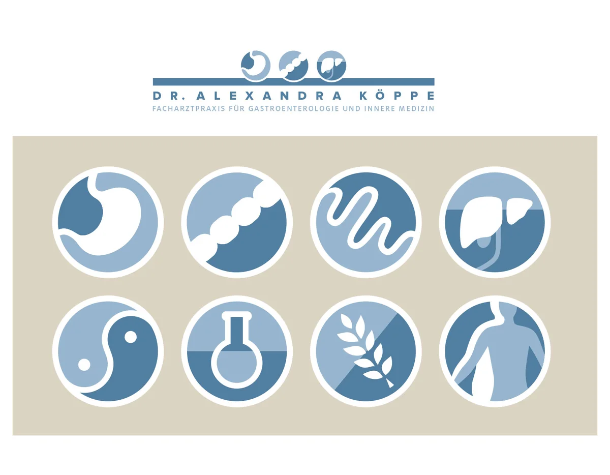 Illustration von Jenne Baule-Prinz: Piktogramme für Gastroenterologin