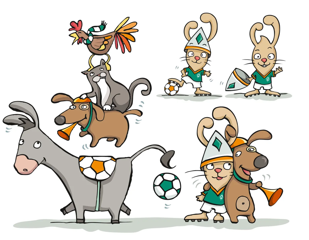 Illustration von Jenne Baule-Prinz: Character Design Layout für Peter Arndt Werbeagentur (Bild 2 von 2)