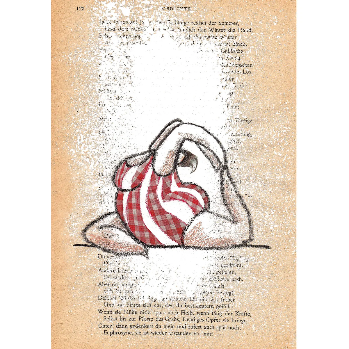 Illustration von Jenne Baule-Prinz: Yoga mit Goethe, Collage 20x30cm (Bild 1 von 3)