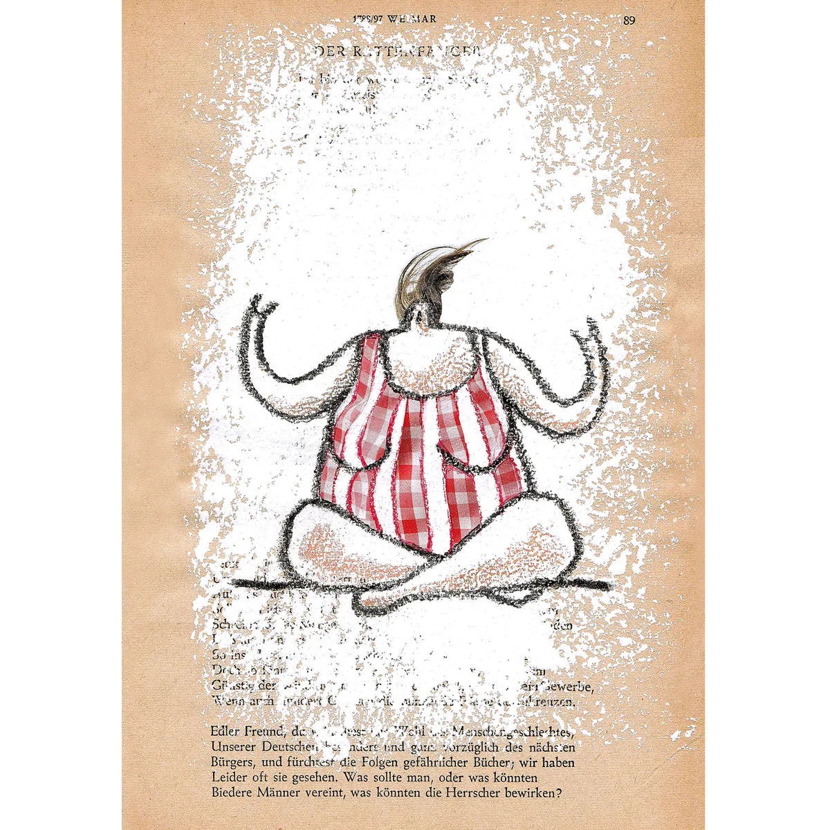 Illustration von Jenne Baule-Prinz: Yoga mit Goethe, Collage 20x30cm (Bild 2 von 3)