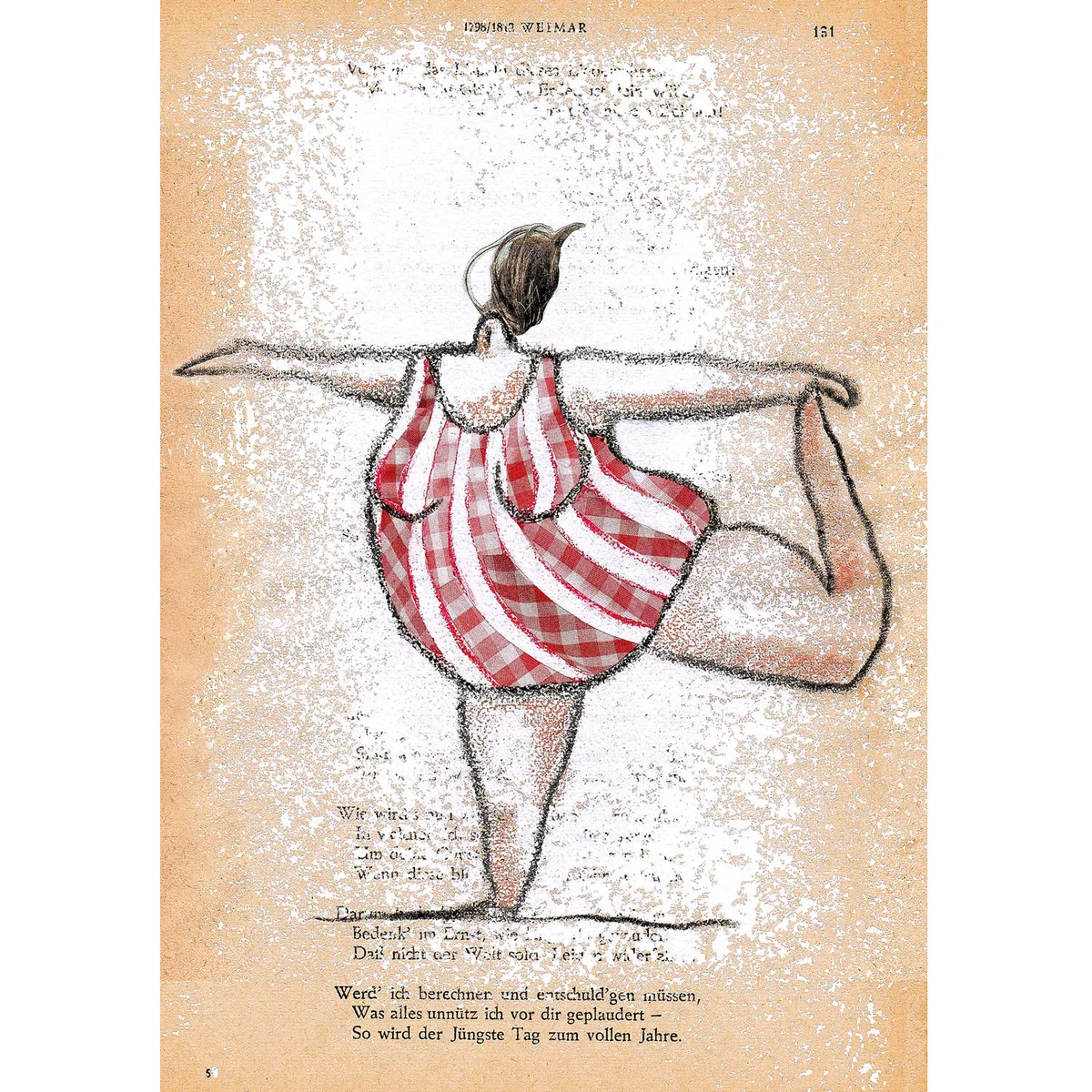 Illustration von Jenne Baule-Prinz: Yoga mit Goethe, Collage 20x30cm (Bild 3 von 3)